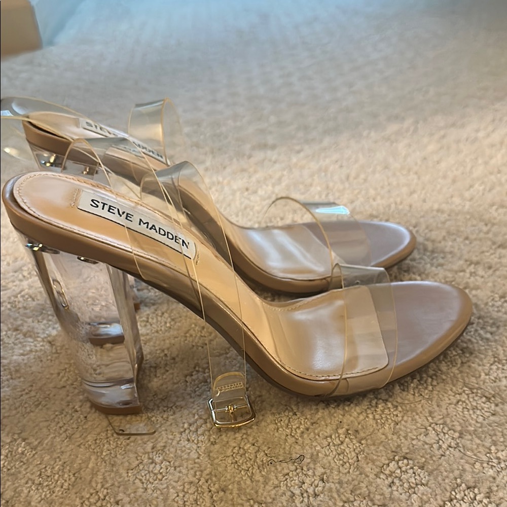 STEVE MADDEN clear heels